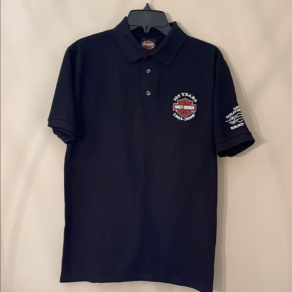 Davis Harley-Davidson Burlington NC Black Basic Pique Polo Size Small NWT